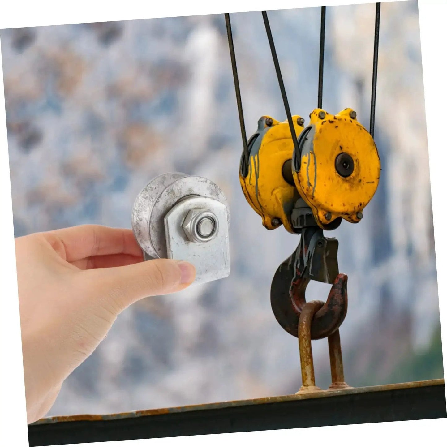 Heavy Duty V Groove Wheel Pulley Caster For Sliding Gates And Garage Doors With Cast Iron Wheel And Rigid Bracket Low Friction Bearings