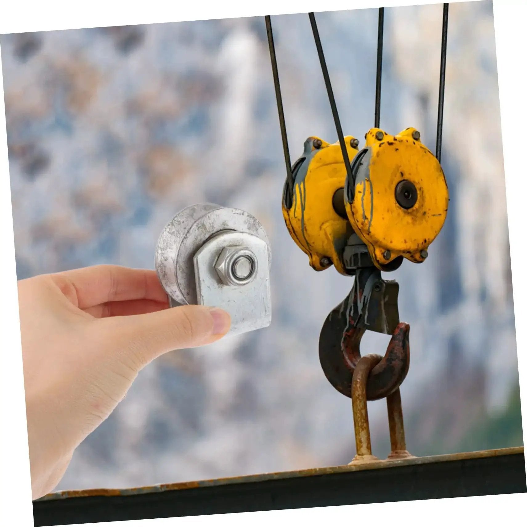 Heavy Duty V Groove Wheel Pulley Caster For Sliding Gates And Garage Doors With Cast Iron Wheel And Rigid Bracket Low Friction Bearings