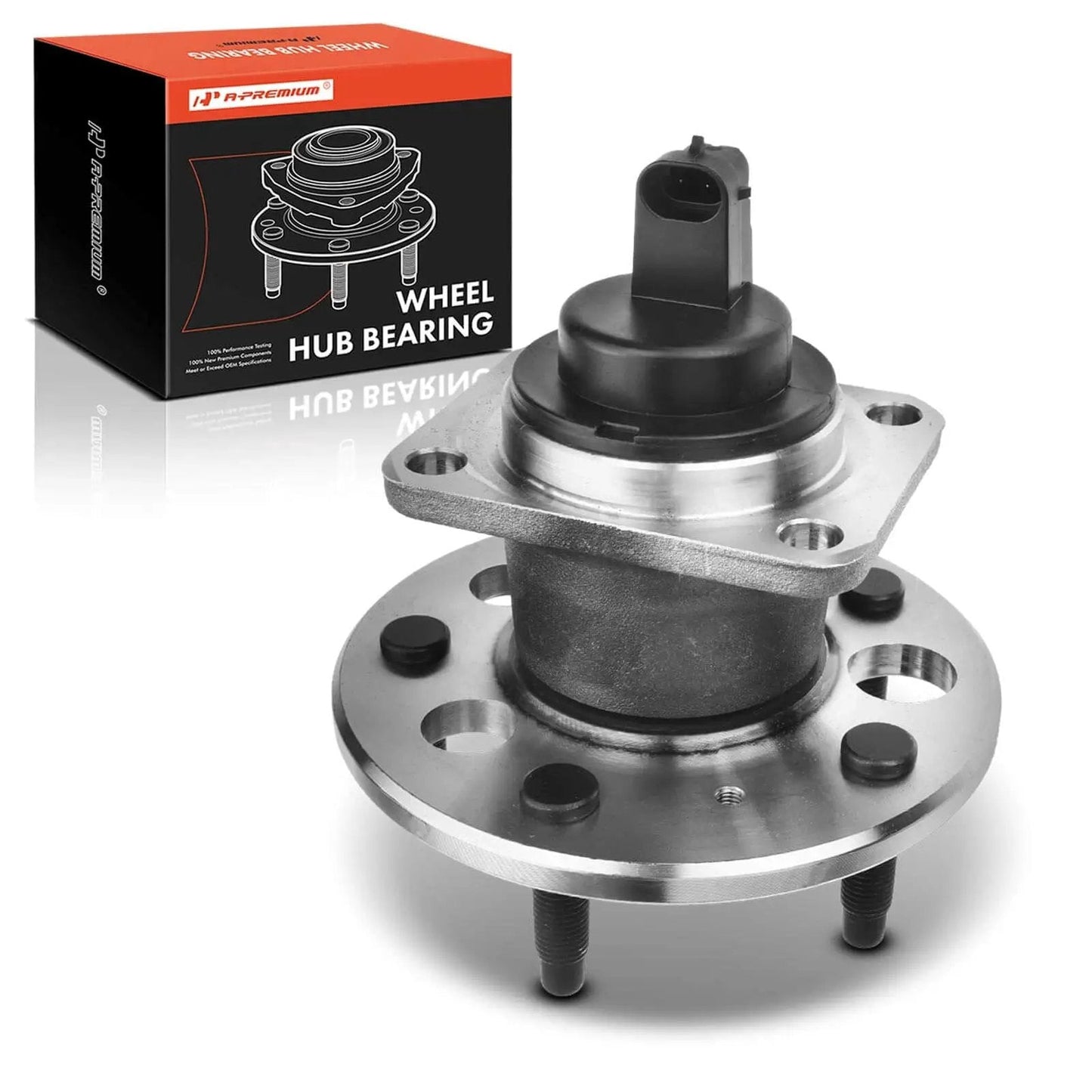 Rear Wheel Hub and Bearing Assembly ABS Single Unit 5-Lug Compatible: Chevrolet Malibu, Cadillac DTS DeVille Allante Buick
