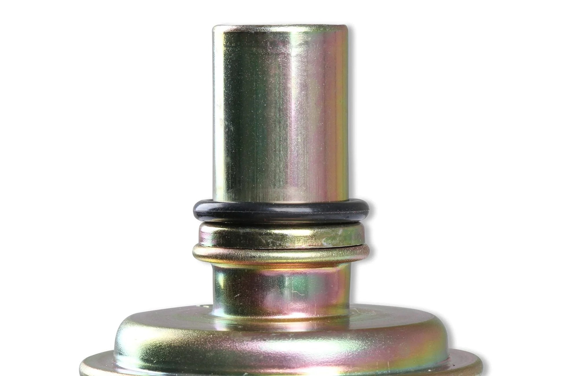 Close-up of an adjustable vacuum modulator for GM TH350 and TH400 transmissions. Fully tune shift points from two to four mph.