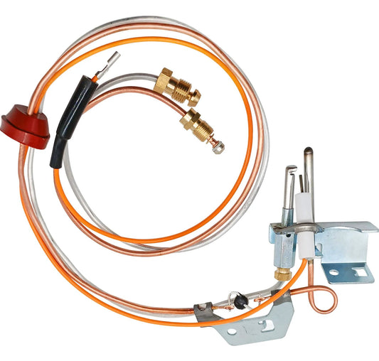 Front view of New Upgraded Pilot Assembly For Natural Gas Water Heaters With 190 Degree Pilot, Replaces 100109295 9003542005 18324-190
