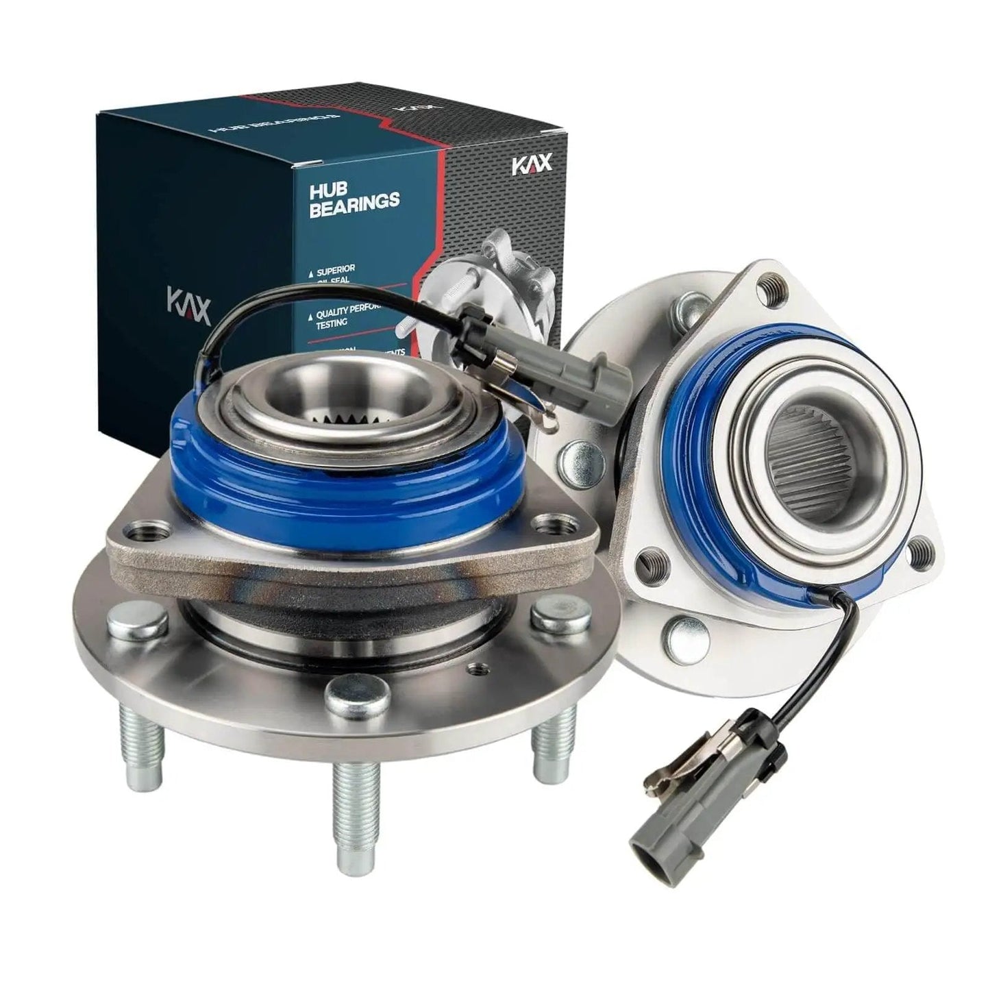 Pair Front Wheel Hub and Bearing Assembly for 1997-2006 Buick Pontiac Oldsmobile and Chevy Models (5-Lug w/ABS) Direct Fit Replacement 513121