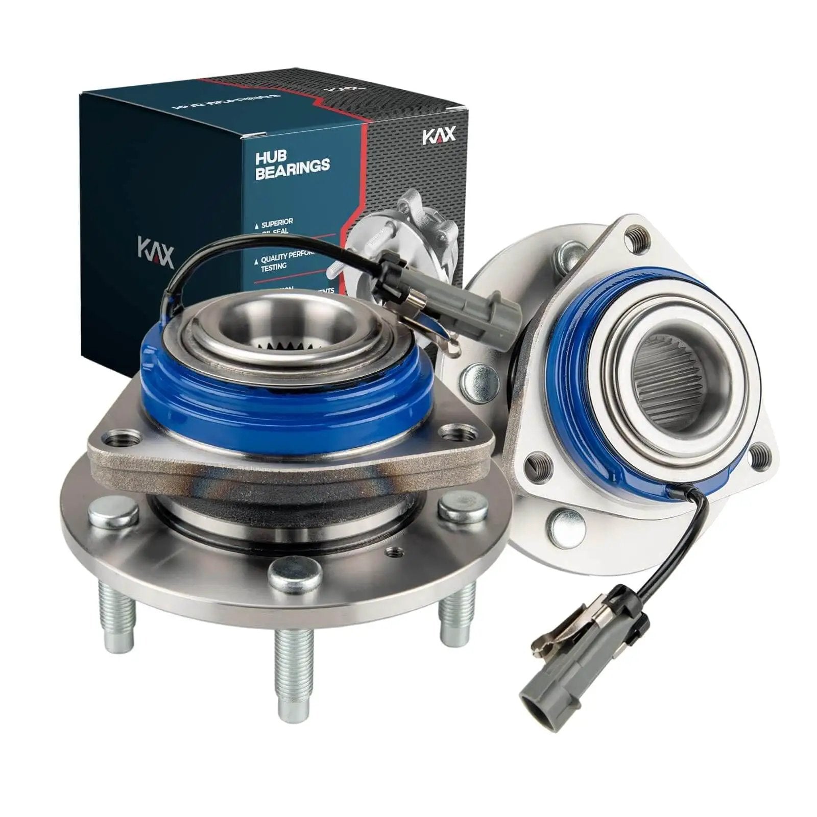 Pair Front Wheel Hub and Bearing Assembly for 1997-2006 Buick Pontiac Oldsmobile and Chevy Models (5-Lug w/ABS) Direct Fit Replacement 513121