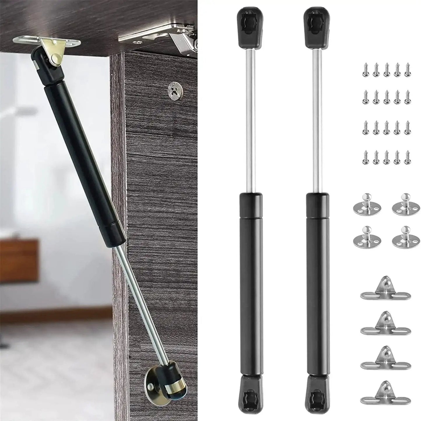 2 Pack Beefy 100N Gas Struts 10 Inch Heavy Duty Gas Springs For Cabinet Lids Toy Boxes And Tool Chests Lift Support