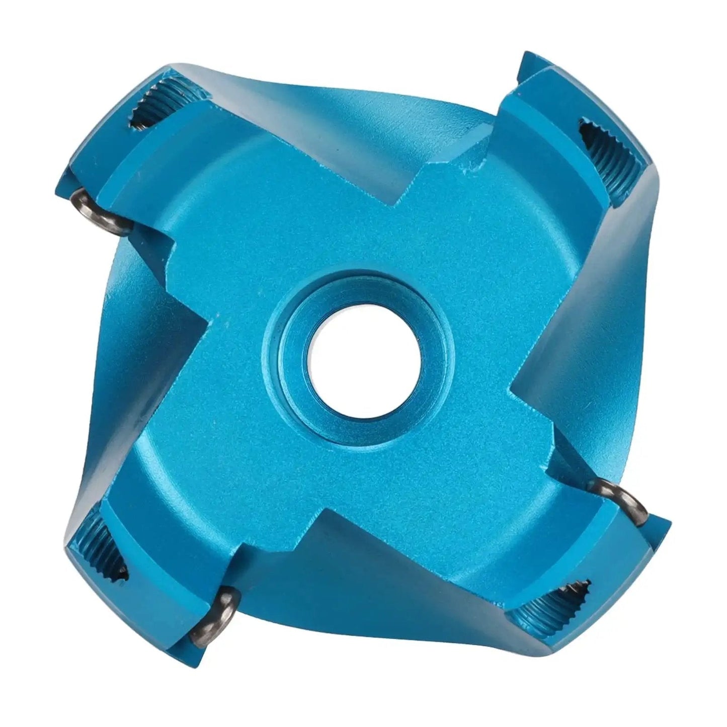 Top view of CNC Lathe Face Mill With 4 Flutes Pro Grade High Efficiency Milling Cutter For Aluminum Alloy Face Mill Head.