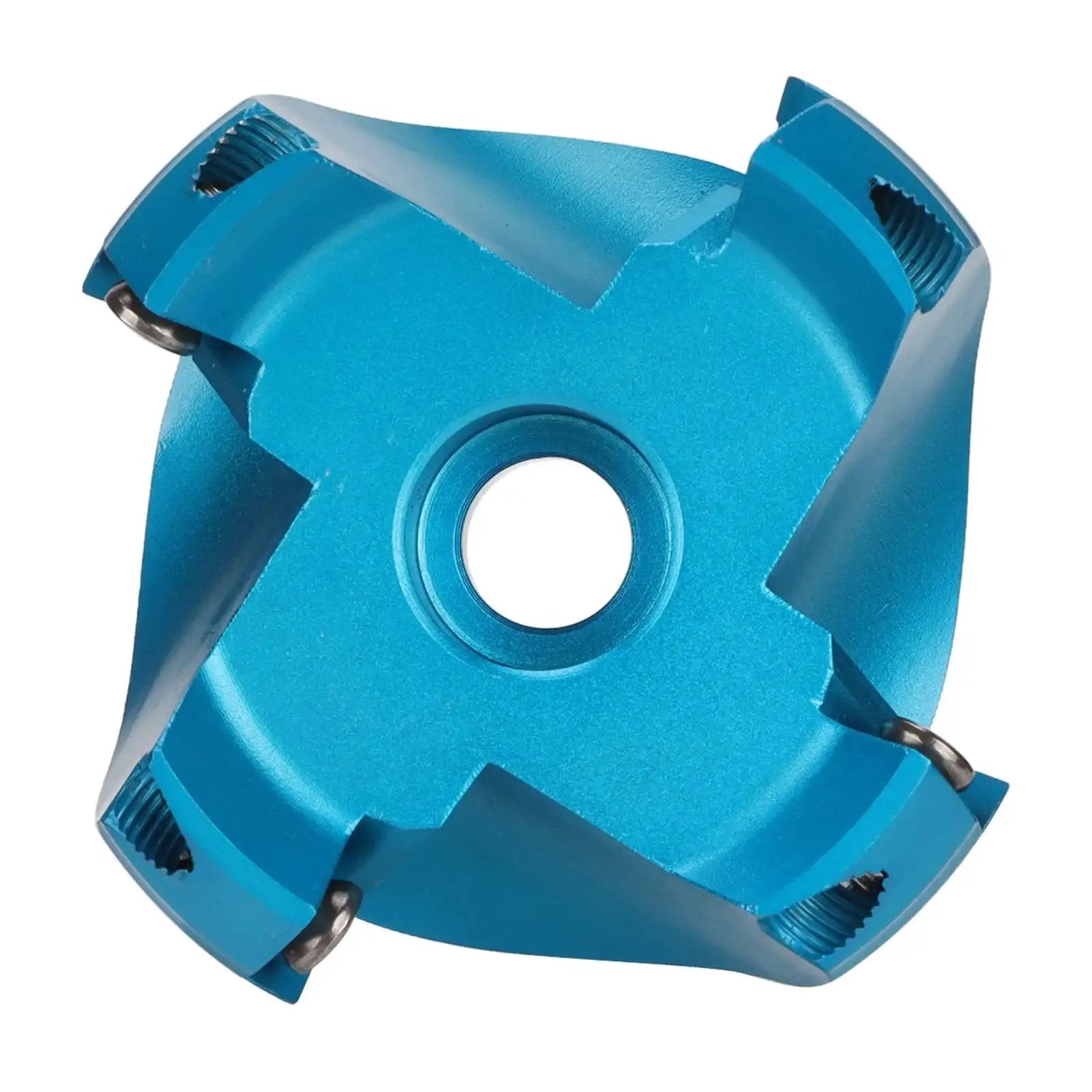 Top view of CNC Lathe Face Mill With 4 Flutes Pro Grade High Efficiency Milling Cutter For Aluminum Alloy Face Mill Head.