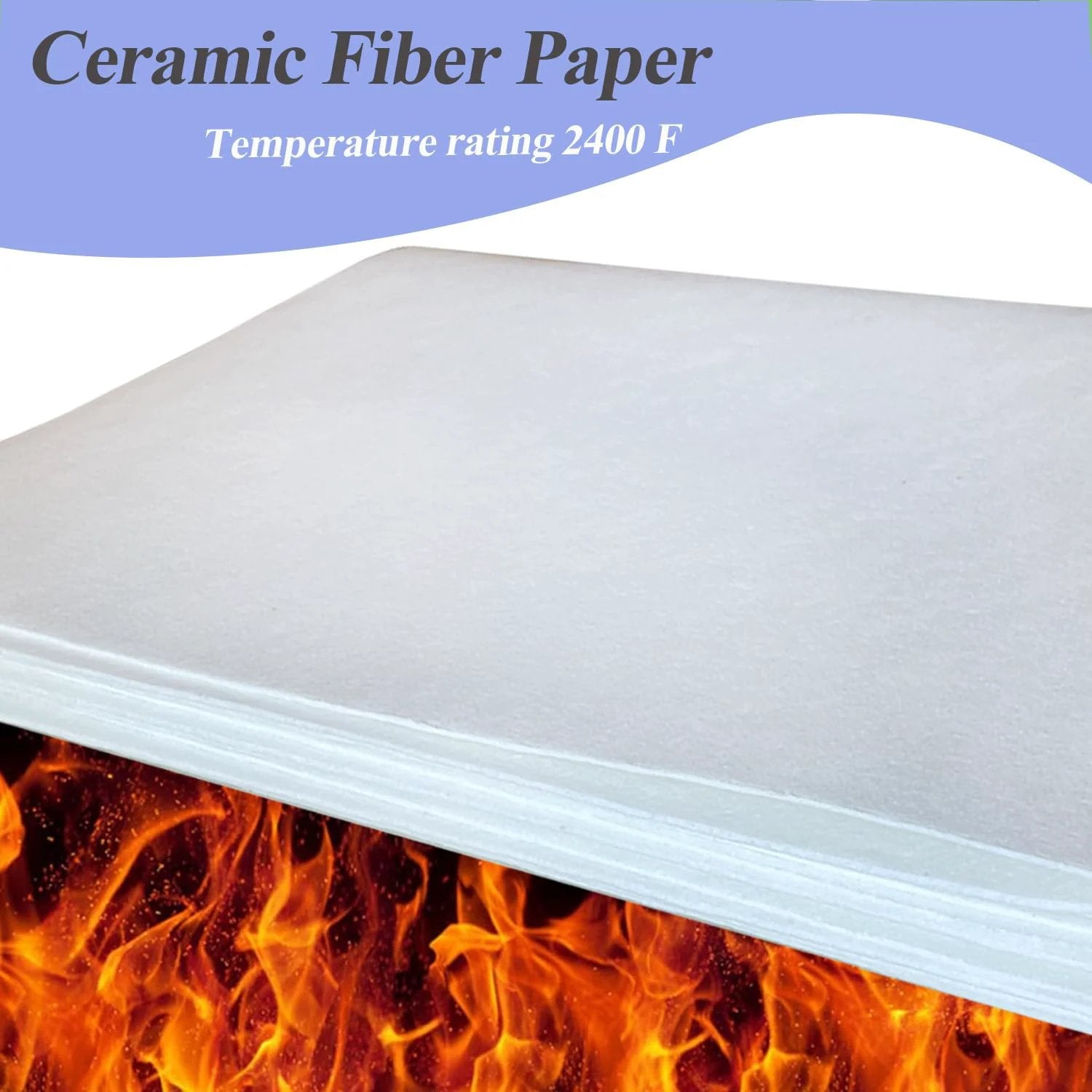 Ceramic Fiber Paper For Kilns And Furnaces, 24 X 33 X 0.08 In White, 3 Pack, High Temp Insulation Gasket Or Liner For Glass Fusing And Fireproofing Up To 2400°F, Easy To Cut, Shape, And Fit Like A Pro