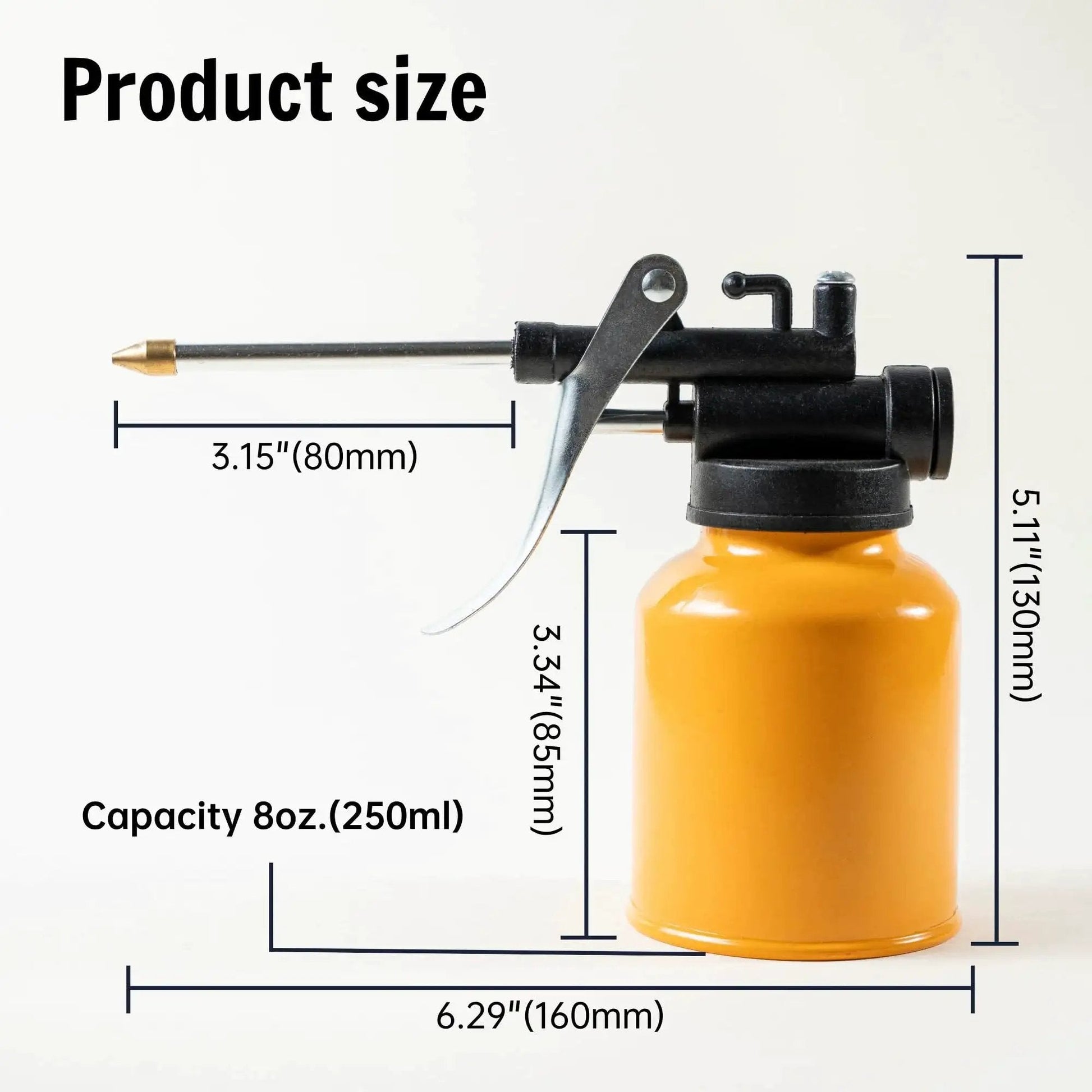 Heavy Duty Hand Pump Oiler With MetalFlex Spout For Deep Lubrication In Chains Bearings And Mechanisms High Pressure Pump Action