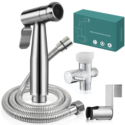 Handheld Bidet Sprayer For Toilet With Premium SUS304 Stainless Steel Attachment Set And Leak Free Design Anti Leak Hose