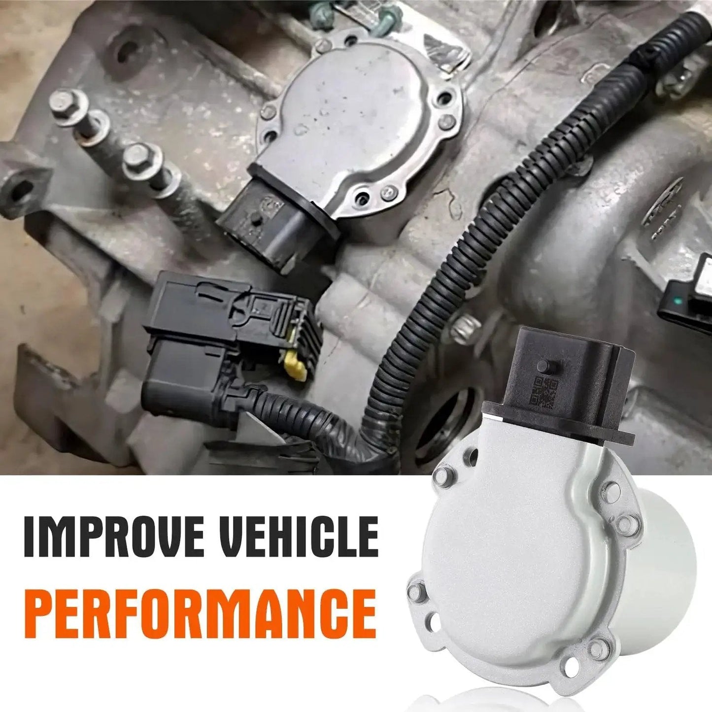 DSG Clutch Actuator Replacement Kit For Ford Focus And Fiesta Two Piece Fits 2012 2017 Focus And 2011 2017 Fiesta Replaces AE8Z7C604A Compatible With DPS6 6DCT250 6 Speed Transmission shown in close-up view installed
