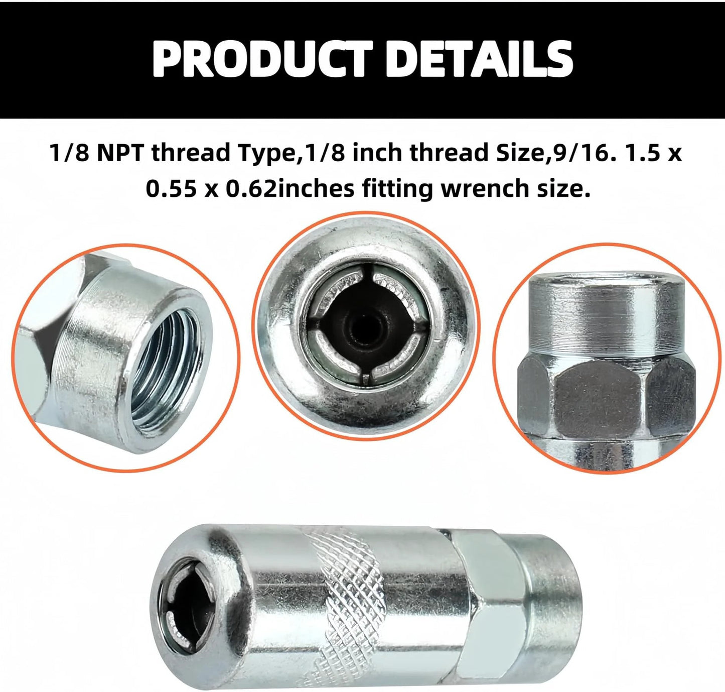 Heavy Duty Replacement Coupler Tips 4 Pack For Cordless Milwaukee Grease Guns M18 And M12 49-16-2649 product details
