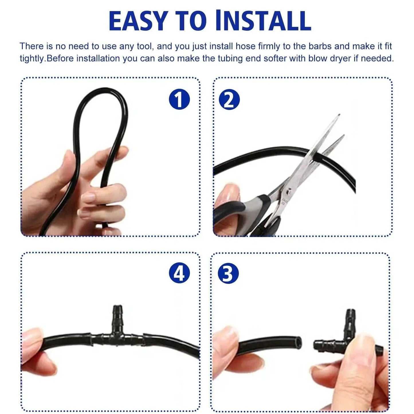 Step-by-step installation guide for 121 Piece 14 Size Automotive Vacuum Connector Kit Nylon Includes Tee Reducer And Straight Vacuum Hose Connectors.
