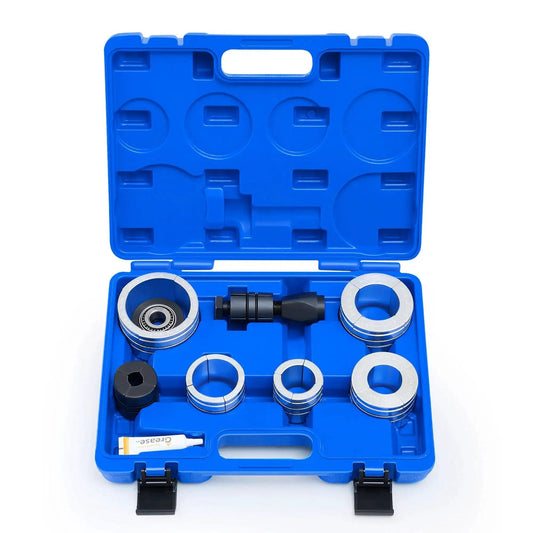 Exhaust Pipe Expander Kit 1 5 Eighth To 4 1 Quarter Inch Hex 28 Mm Storage Case with multiple collets inside blue case