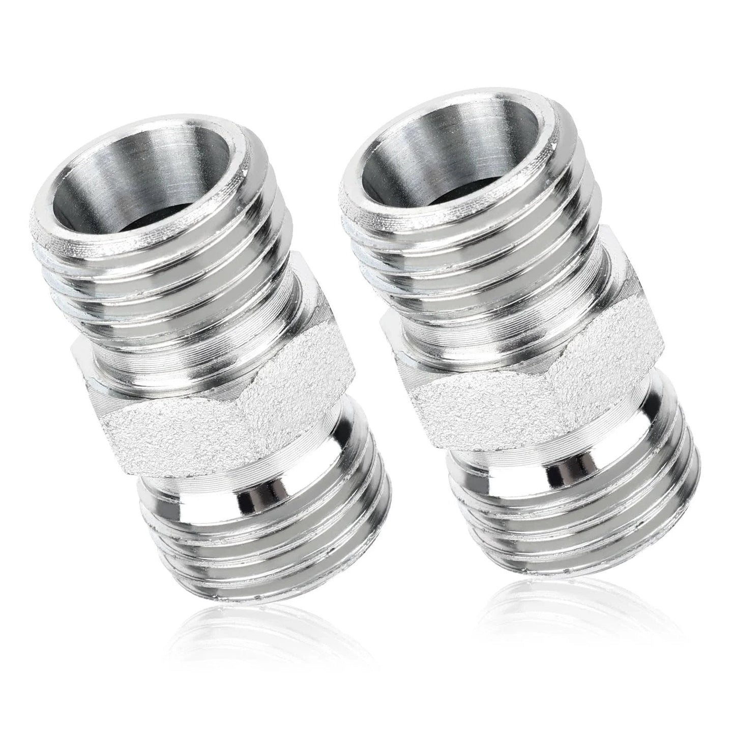 Set Of 2 M14x1.5 To M14x1.5 Carbon Steel Hydraulic Hose Thread Adapters For Mini Excavator And Heavy Equipment Built Tough With 8000 Psi