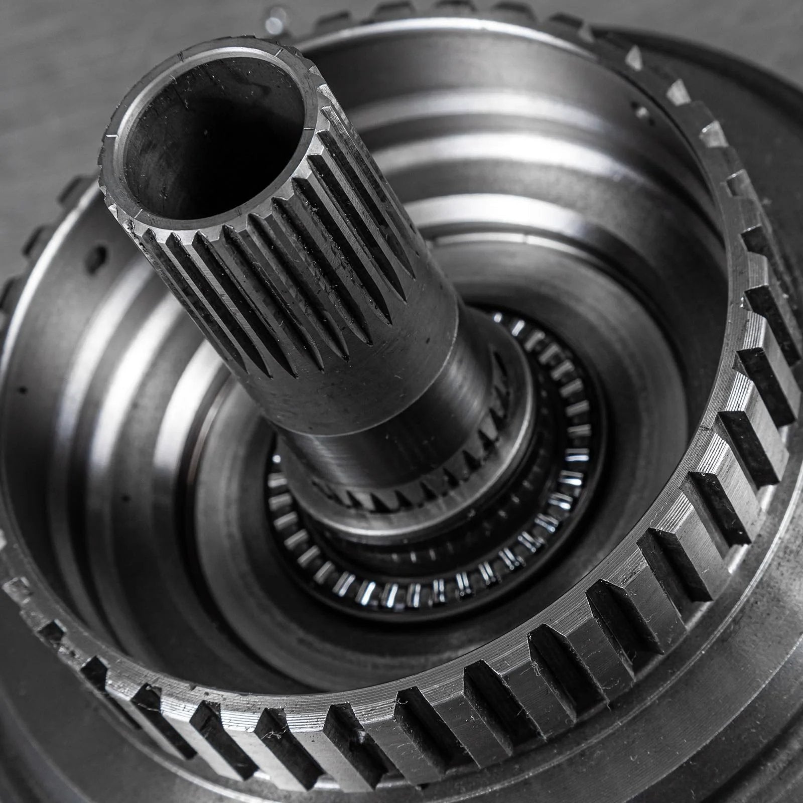 Close-up of Thrust Needle Roller Bearing Set With Washers TC1018 5/8 Inch Bore 1 1/8 Inch OD 5/64 Inch Thick 10 Pieces in machinery