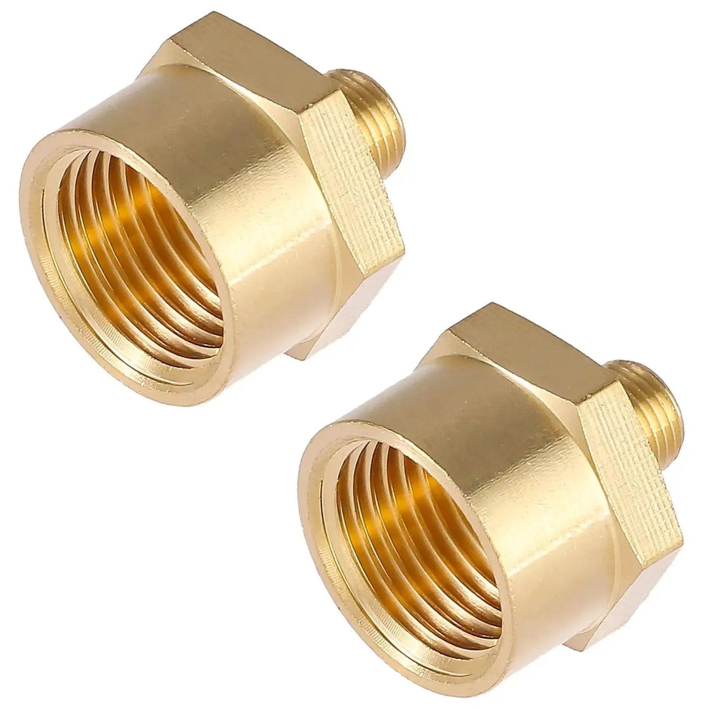 Brass Pipe Fittings Reducer Adapters 1/8 Inch Male To 1/2 Inch Female NPT Hex Bushing Pack Of 2 for plumbing connections