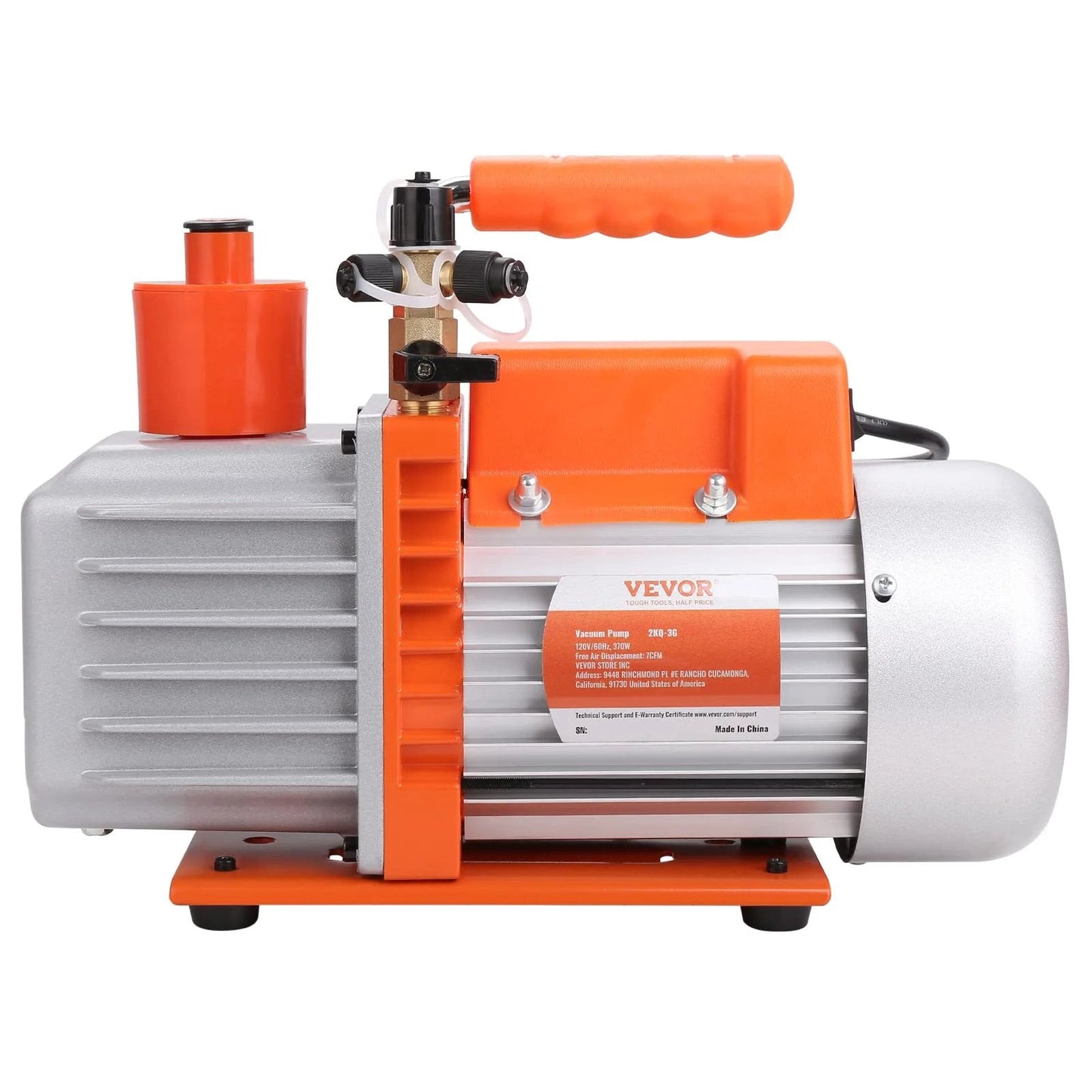Beast 7 CFM Dual Stage HVAC Vacuum Pump For Fast HVAC Repairs And Refrigeration Maintenance With Oil Bottle By VEVOR