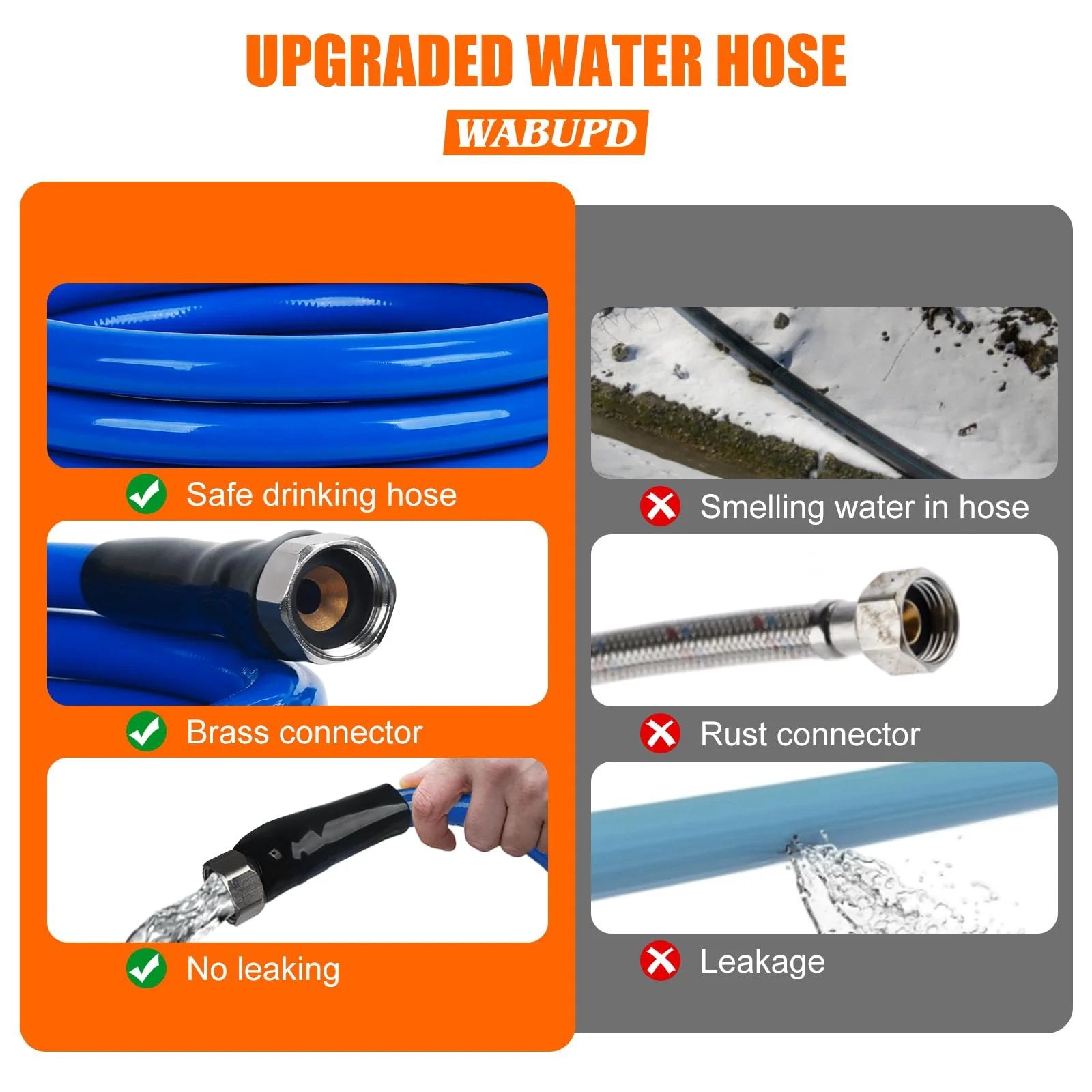 Heavy Duty 25 Foot Heated Water Hose For RVs And Campers With Anti Freezing Down To Minus 47F Fast Heating Rugged Durability Ideal