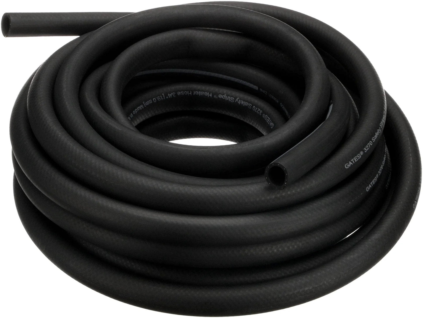 Coiled Three Quarters Inch 50 Foot Safety Stripe Heater Hose With High Temperature Resistance For Automotive And Industrial Use Gates 28412