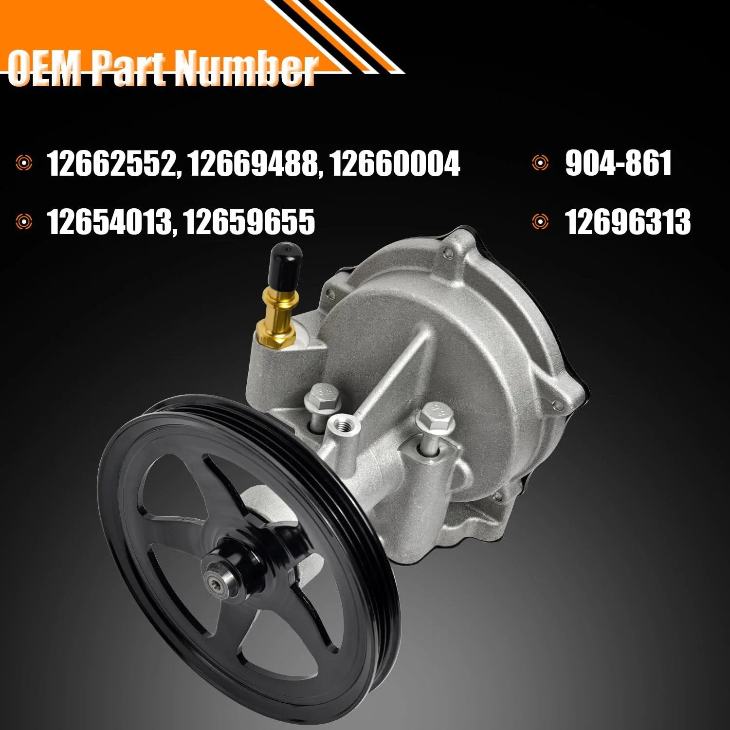Brake Vacuum Pump Replacement For Cadillac Escalade Suburban Silverado Tahoe Cheyenne GMC Sierra Yukon 2015 2019 Fits OE Numbers 12662552 12669488 12696313 12654013