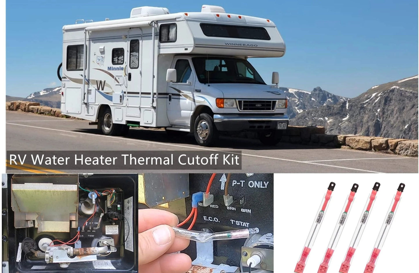 Thermal Cut Off Kit For RV Water Heaters With OEM 93866 Replacement Part And Thermal Fuse, Safety Switch, 5 Piece Pack