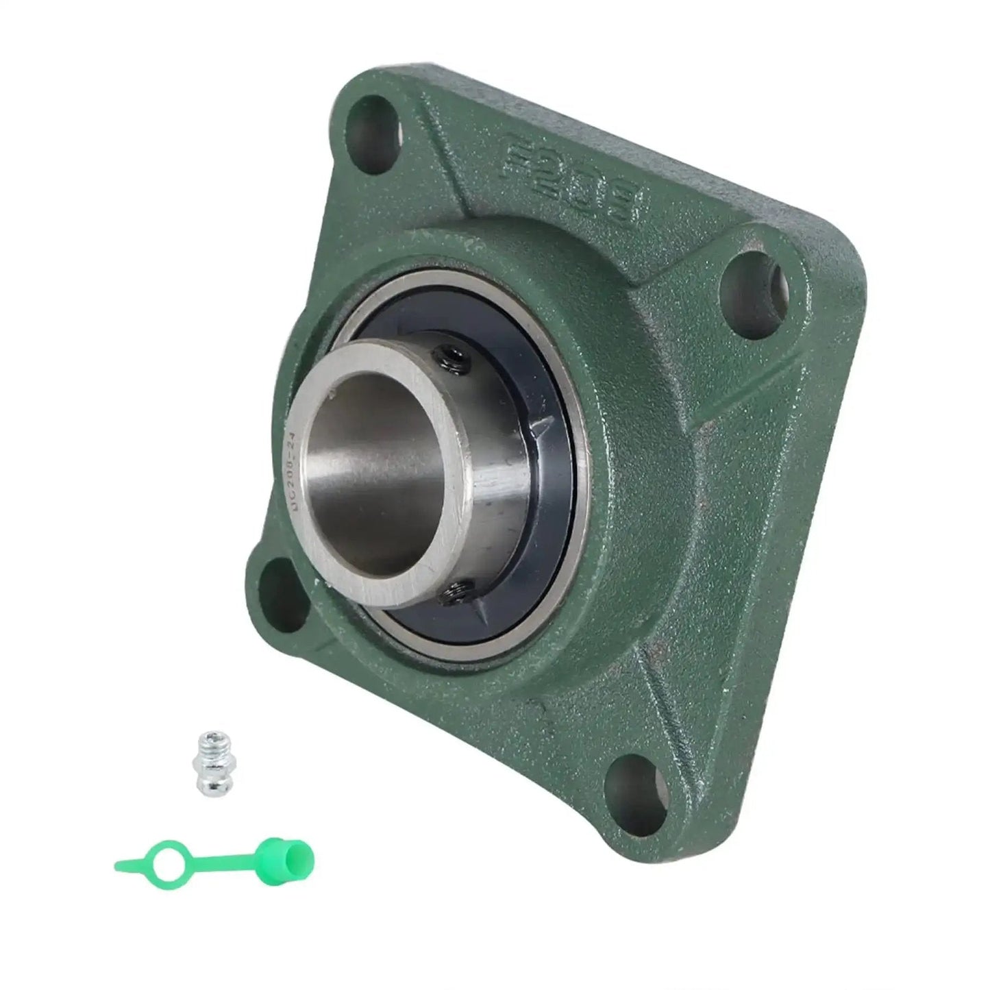 Pillow Block Bearing Kit UCF20824 Two Pack With Self Aligning Square Flange Four Bolt Mount One And A Half Inch Bore