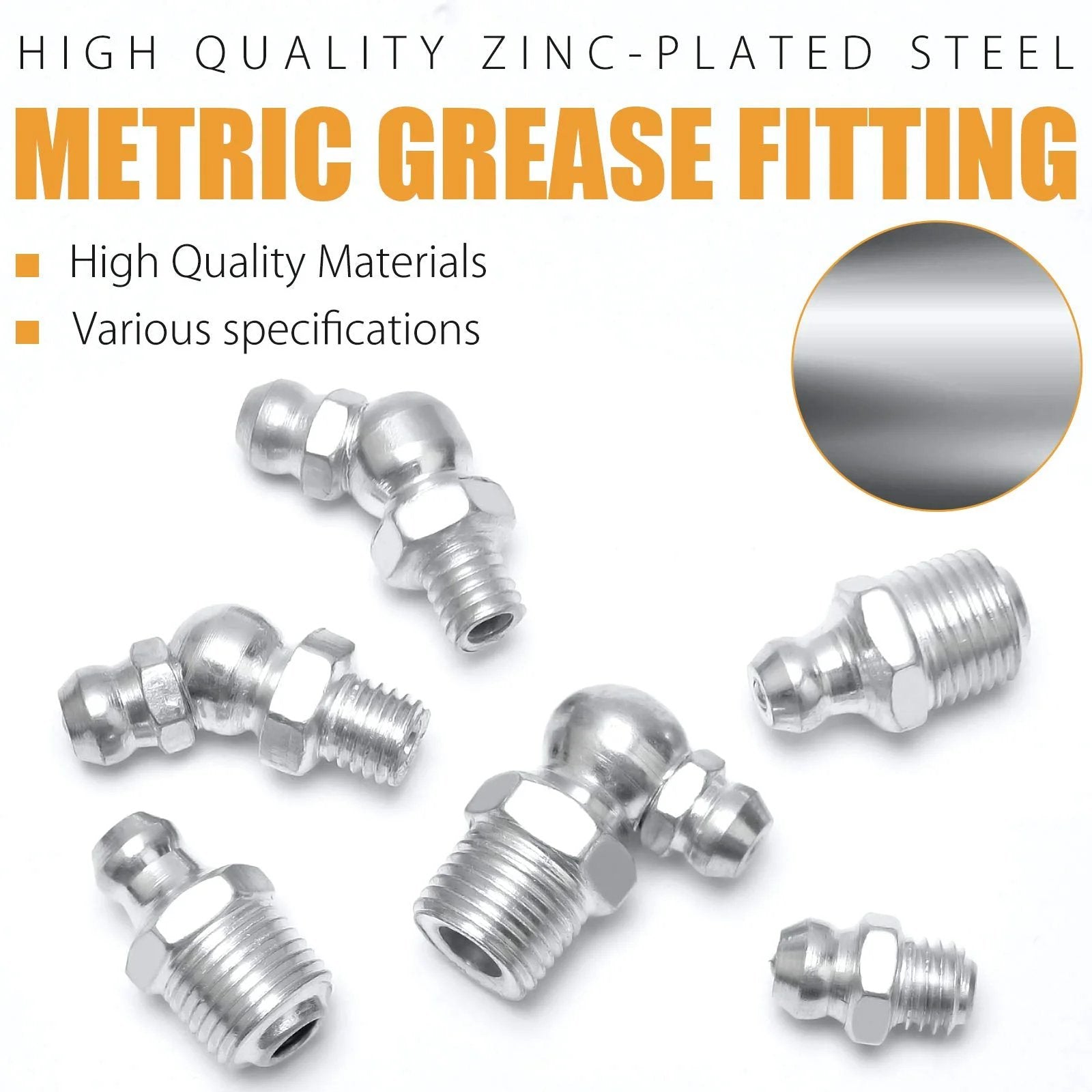 Grease Fittings Kit With Caps Pro Grade SAE And Metric Zerk All In One Assortment 490 Pieces for Maintenance