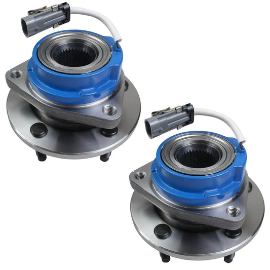 Pair of Front Wheel Hub Bearing Assembly 513121 Compatible With Cadillac DTS 5 Lug With ABS