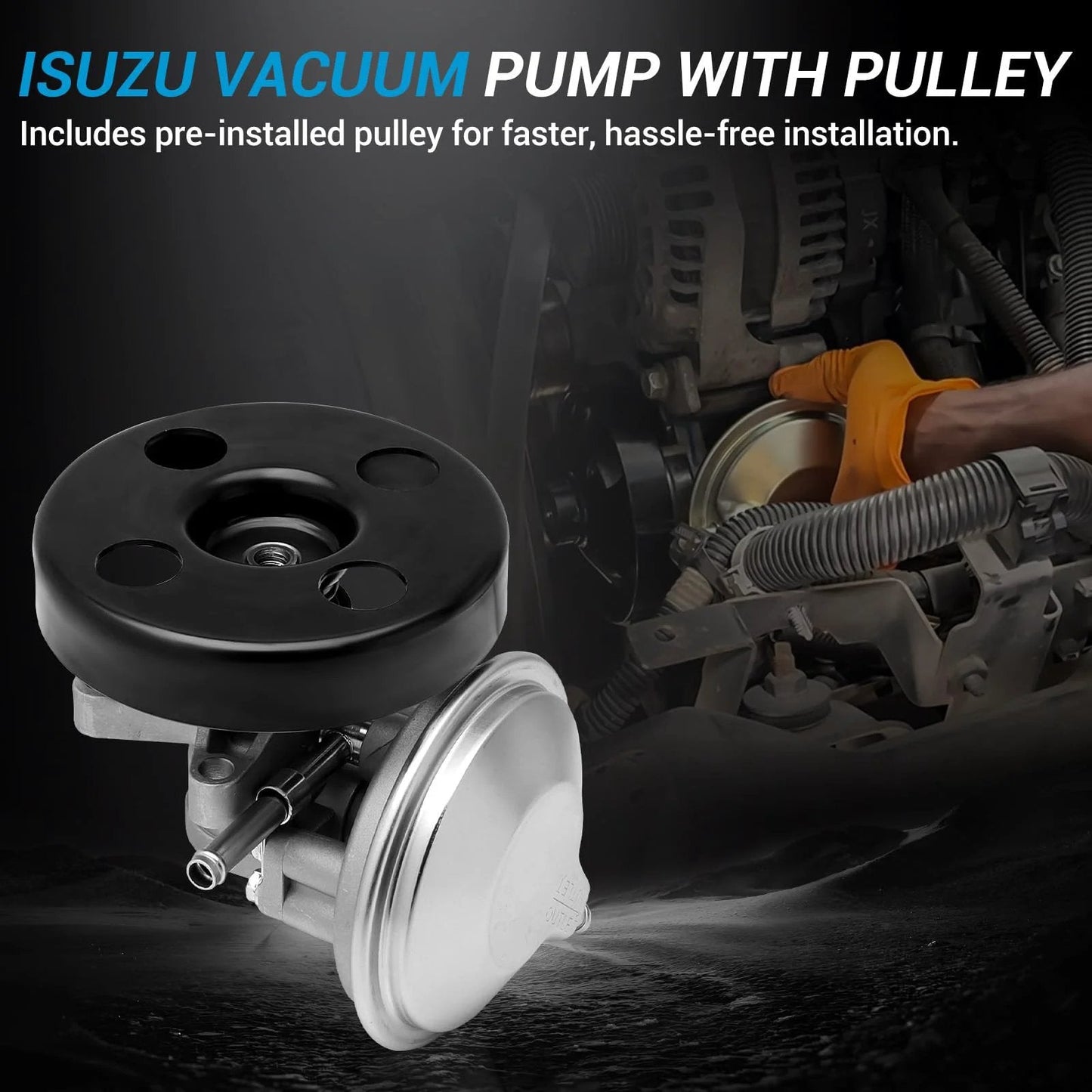 Vacuum Pump With Pulley For Isuzu NPR 1995 2020 And NPR HD V8 3L To 6L Drop In Replacement For OEM 97241035 8972410351 By KerioLee