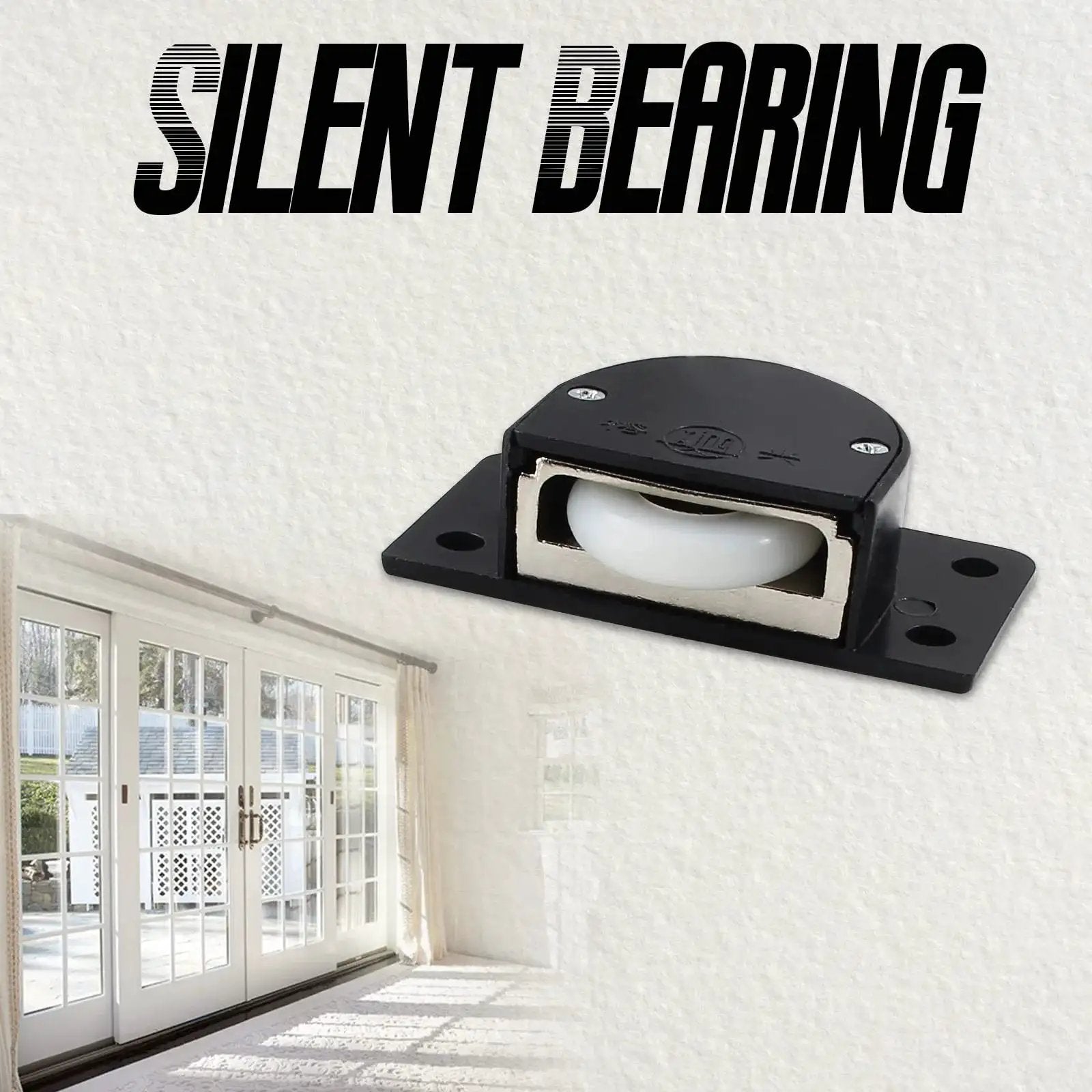 4 Pairs Sliding Door Pulleys Set Plastic Rollers For Cabinet Barn Door Wardrobe Closet Black With Nylon Silent Sliding Wear Resistant