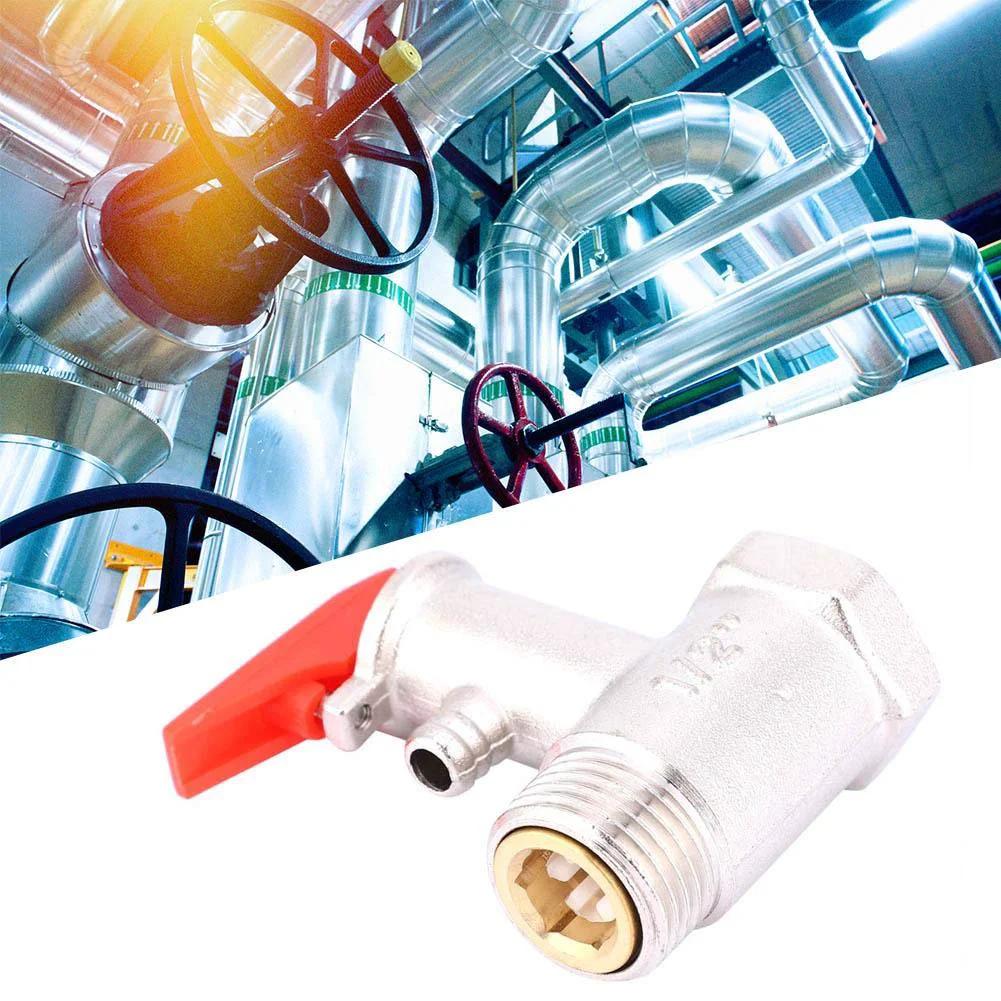 Heavy Duty Water Heater Safety Valve FTVOGUE with brass plated body and G1/2in connection in industrial setting