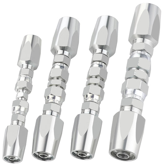 Reusable Hydraulic Hose Repair Fittings Kit 4 Piece Set For One Half Inch ID, Three Eighth Inch ID, And One Quarter Inch ID Hoses