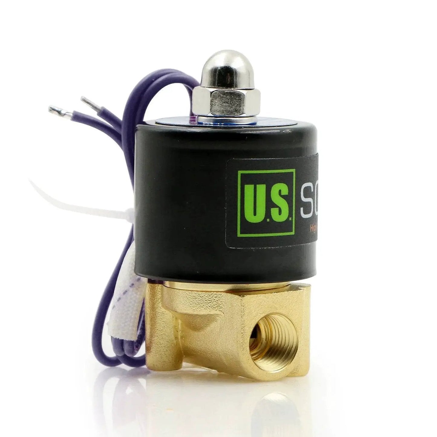 Solid Brass 1/4 Inch Electric Solenoid Valve 12V DC With Viton Gasket Direct Acting Normally Closed For Air Gas Fuel Applications