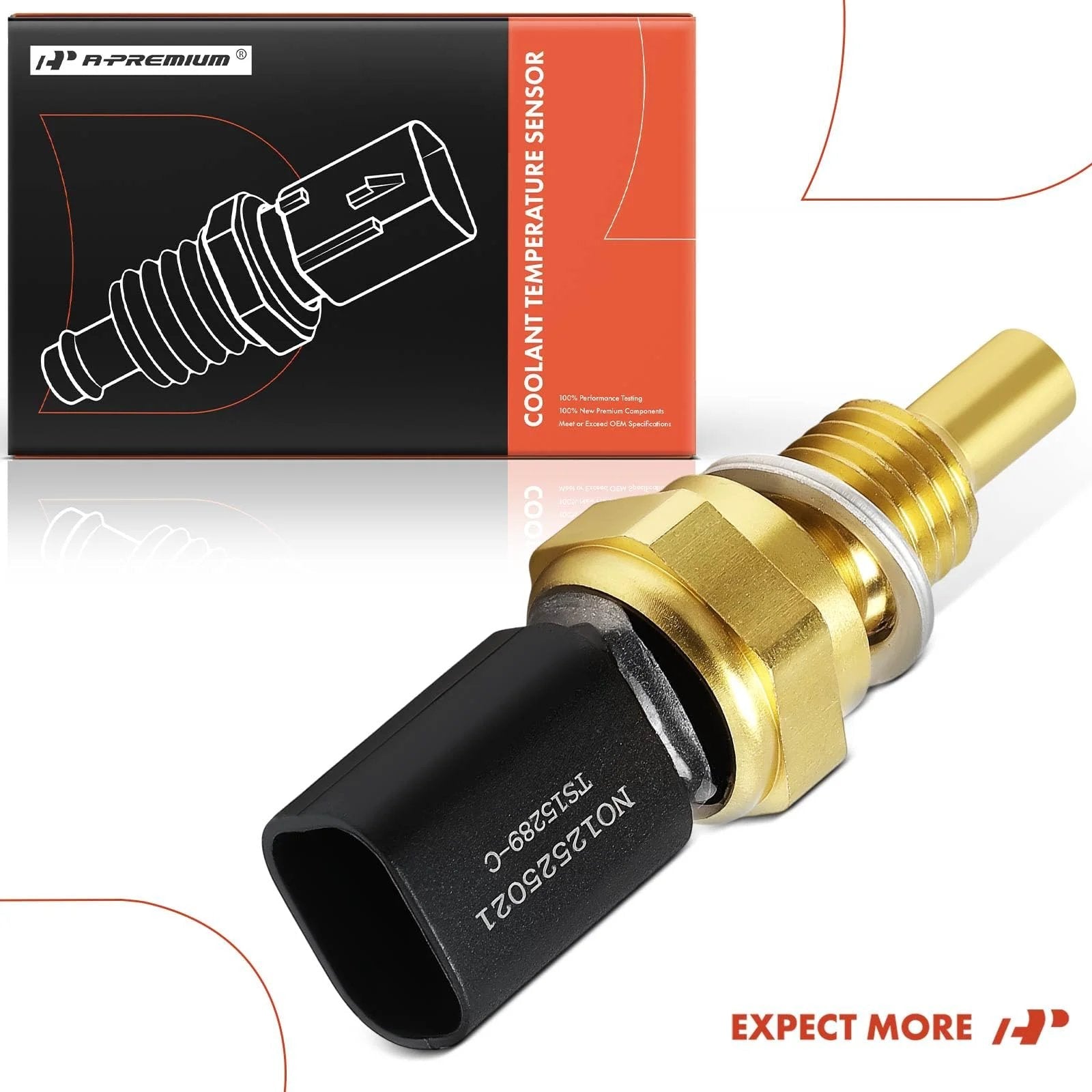 Engine Coolant Temperature Sensor 2 Pins For Chrysler, Dodge, Jeep, And Ram Vehicles 3.2L 3.6L in packaging