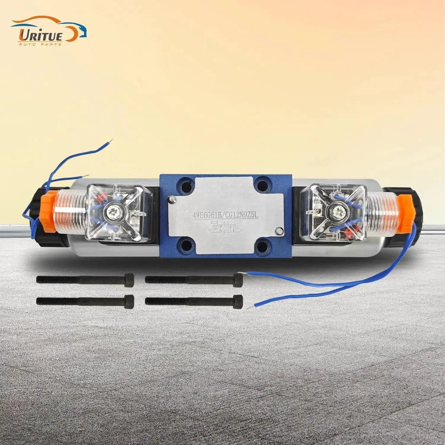 Electric Hydraulic Directional Control Solenoid Valve 12V DC D03 NG6 21 GPM 4560 PSI with visible connectors and bolts