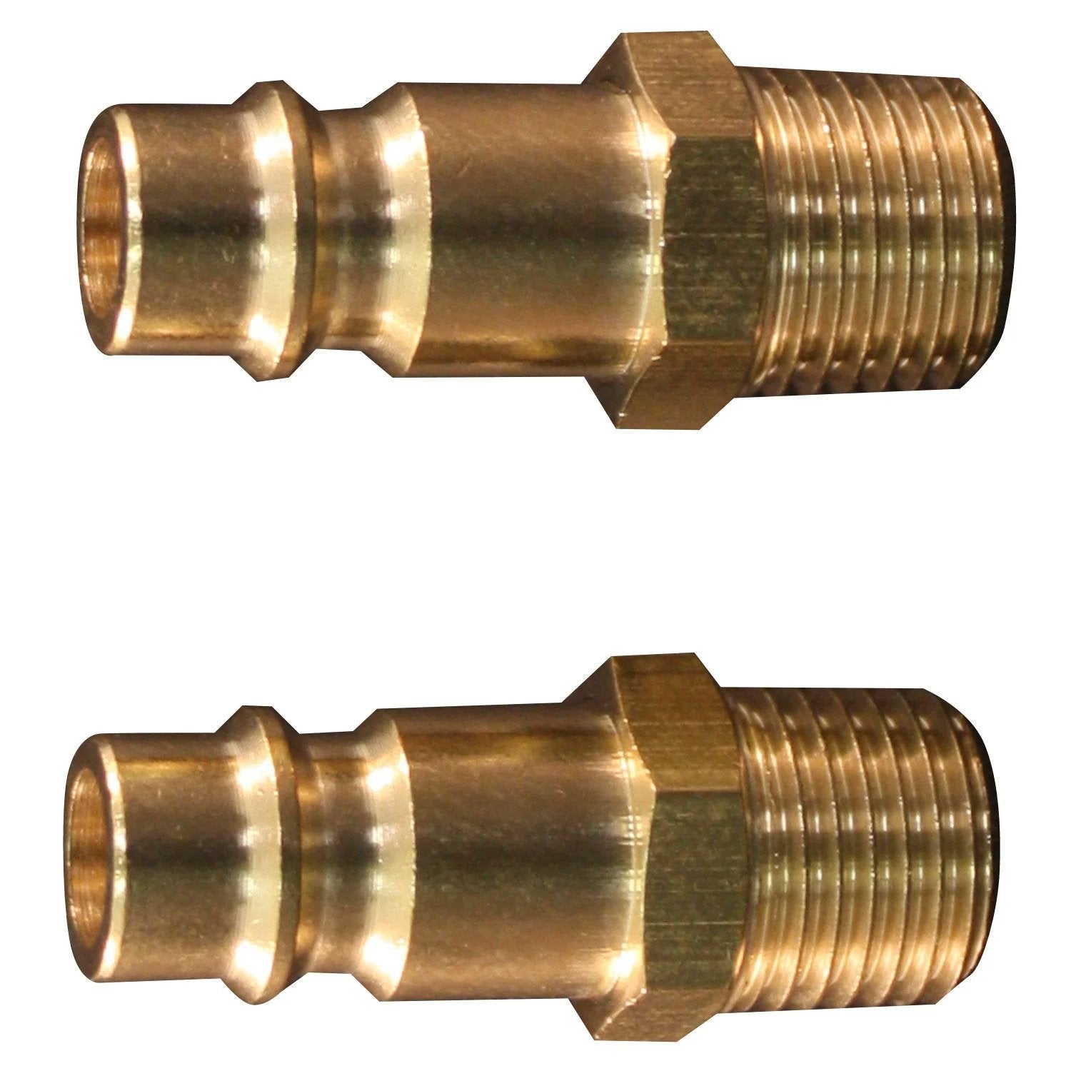 High Flow V Style One Quarter Inch MNPT Pro Grade Pneumatic Plug Set Pack Of Two, Milton S 760 Compatible, 300 PSI Max
