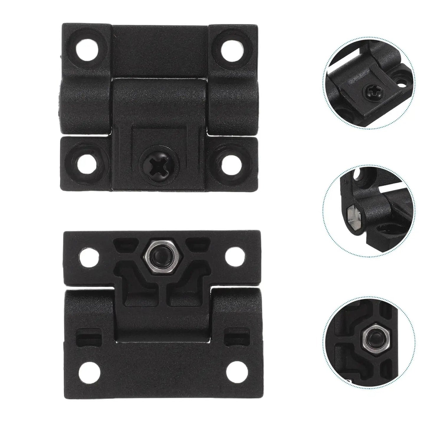 Space Saving 90 Degree Folding Cabinet Door Hinges For Offices And Kitchens LOORGVEL Rugged Plastic Torque Desk Hinges, 1 Pair