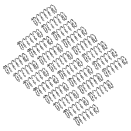 25 Pack Compression Springs 304 Stainless Steel 6mm Outer Diameter 0.8mm Wire 15mm Length Ideal For DIY Electronics Mechanical Projects And Home Repair Kits Silver Tone