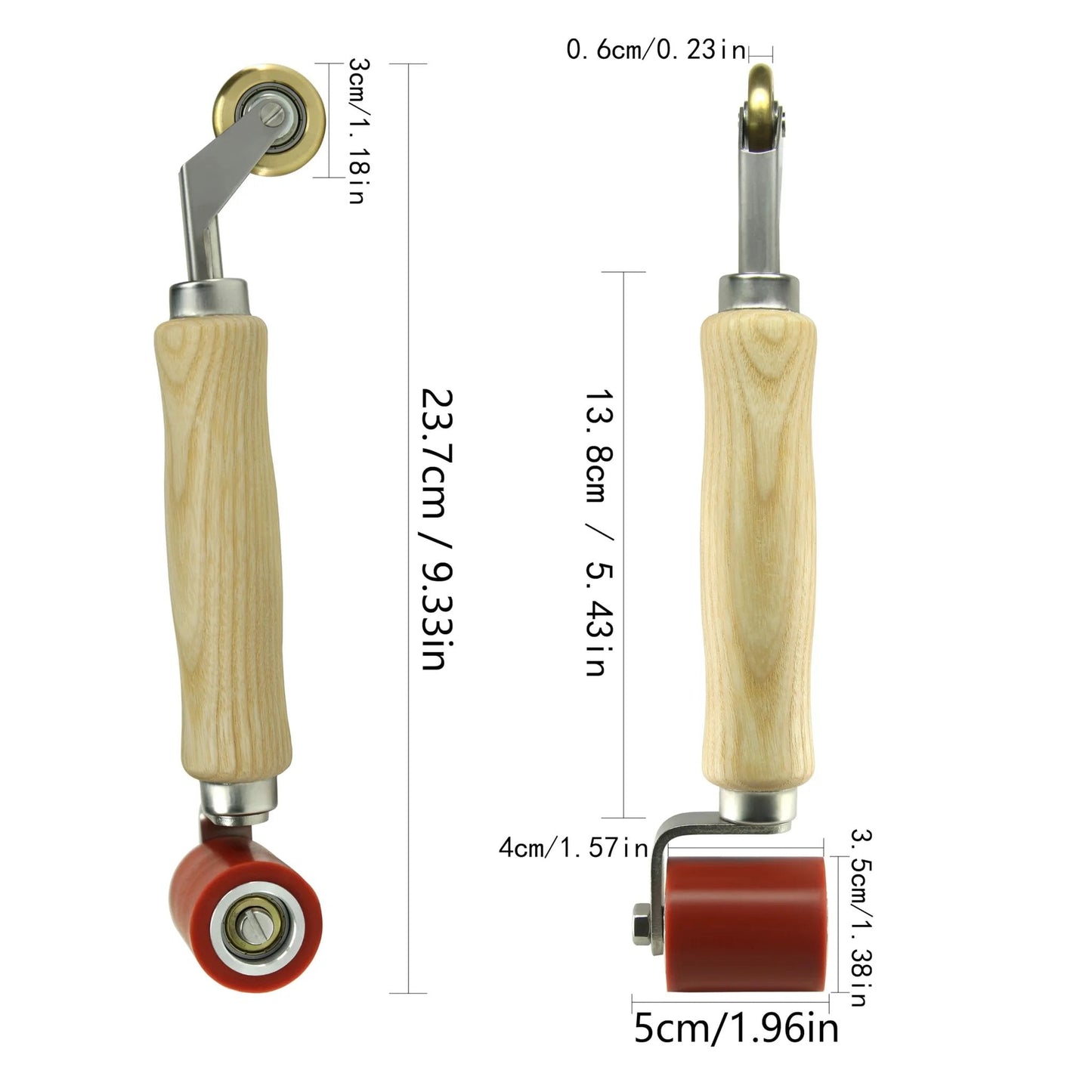 Pro Grade Welding Handheld Roller With 40mm Silicone Seam Roller and 6mm Brass Detail Penny Roller for PVC TPO EPDM