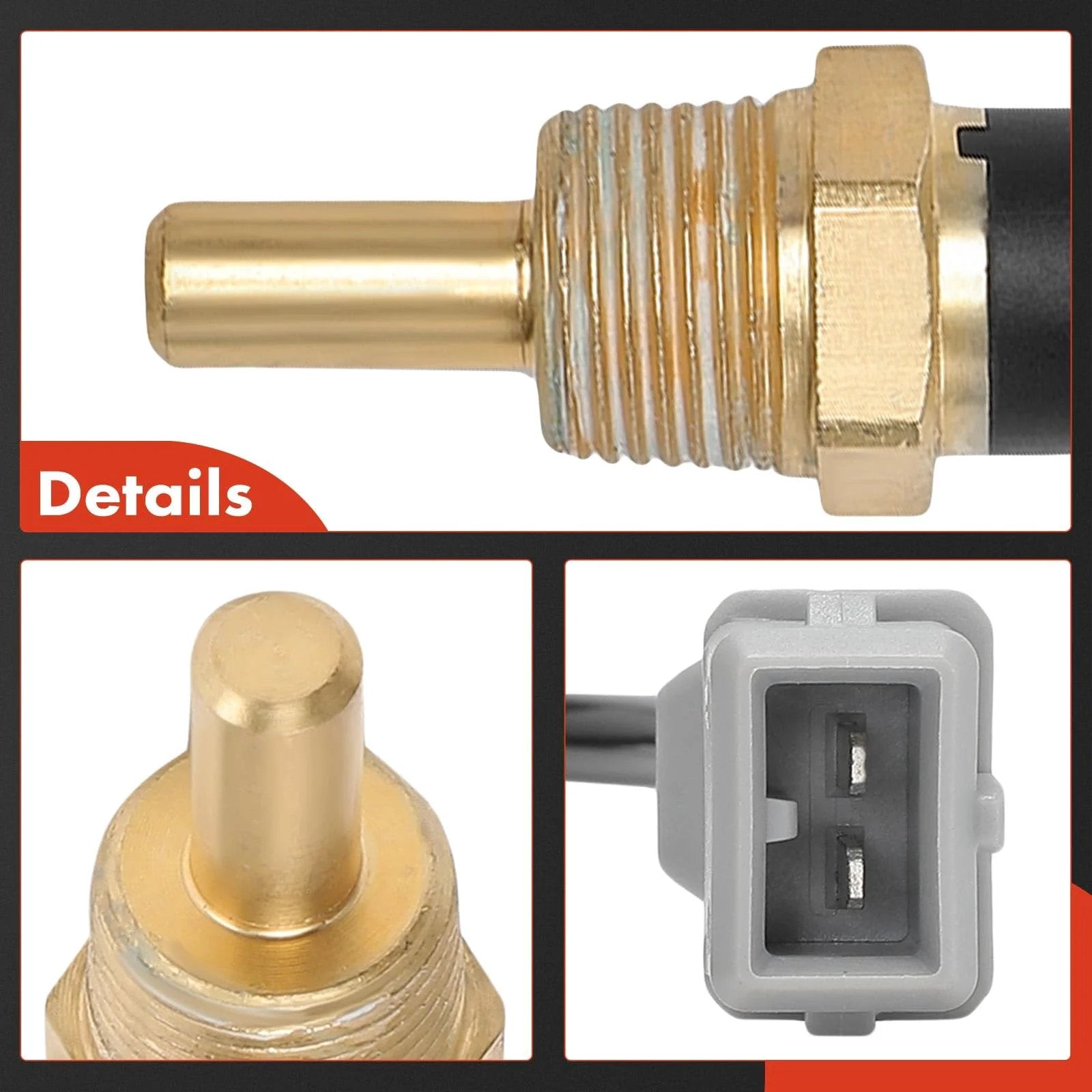 Close-up of Engine Coolant Temperature Sensor 2 Pins For Hyundai Elantra 2007 2012, Tucson 2005 2009, Tiburon 2006 2008