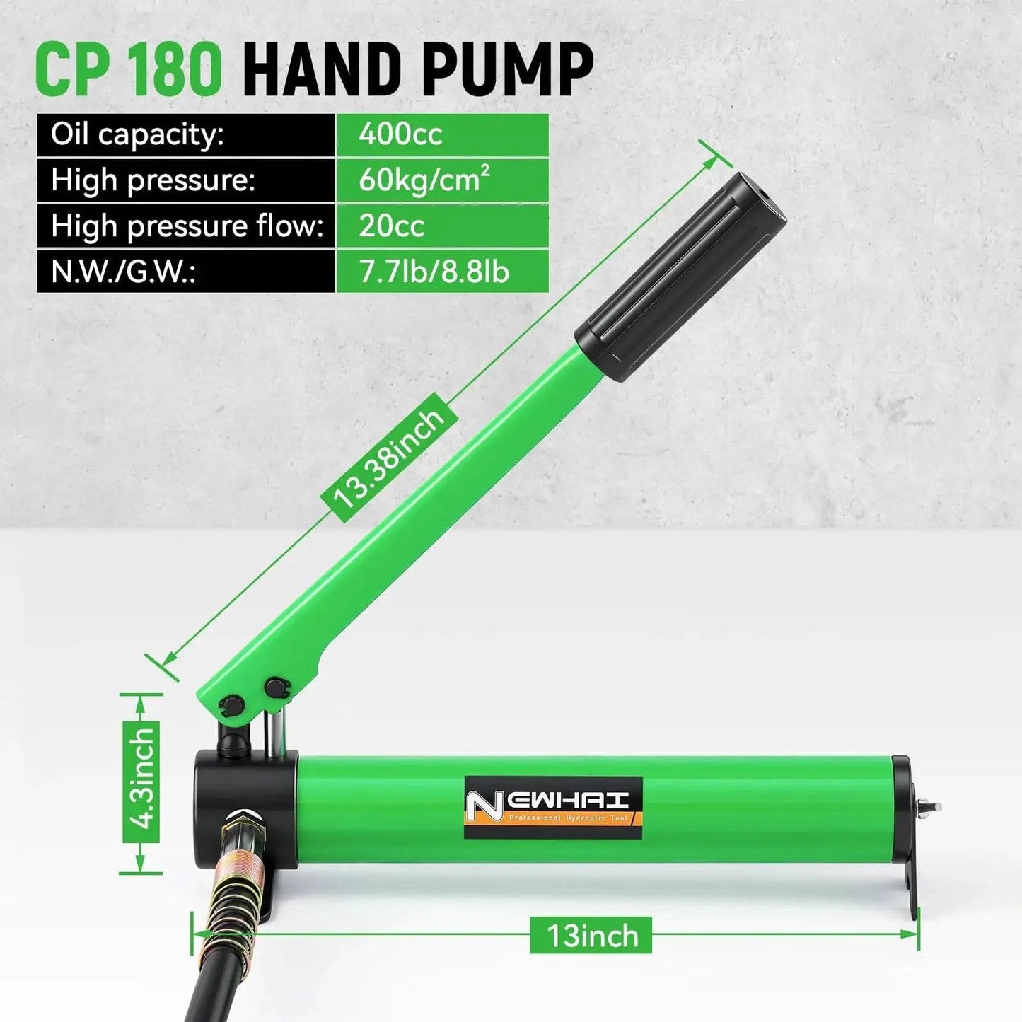Green CP 180 hand pump component of 20 Ton Hydraulic Porta Power Kit for manual hydraulic applications