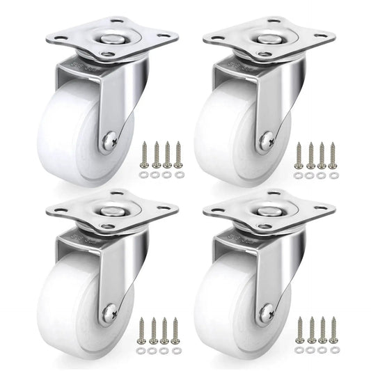 2 Inch Stainless Steel Caster Wheels Set Of 4 For Outdoor Use, Anti Rust Swivel Casters With Durable Polyamide PA Wheels by Fixhando