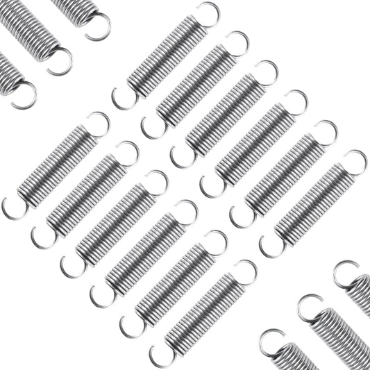 12 Pack Extension Springs With Hook Ends 0.047 Inch Wire 0.4 Inch Outer Diameter 2 Inch Length 304 Stainless Steel Rust Resistant Durable Heavy Duty Built To Last