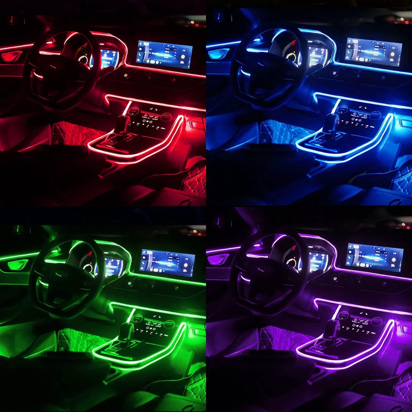 Interior Car Fiber Optic Light Guide Cable 236 Inch Extension For Ambient Lighting Ride Ready Ambience PMMA Core 2mm Fiber