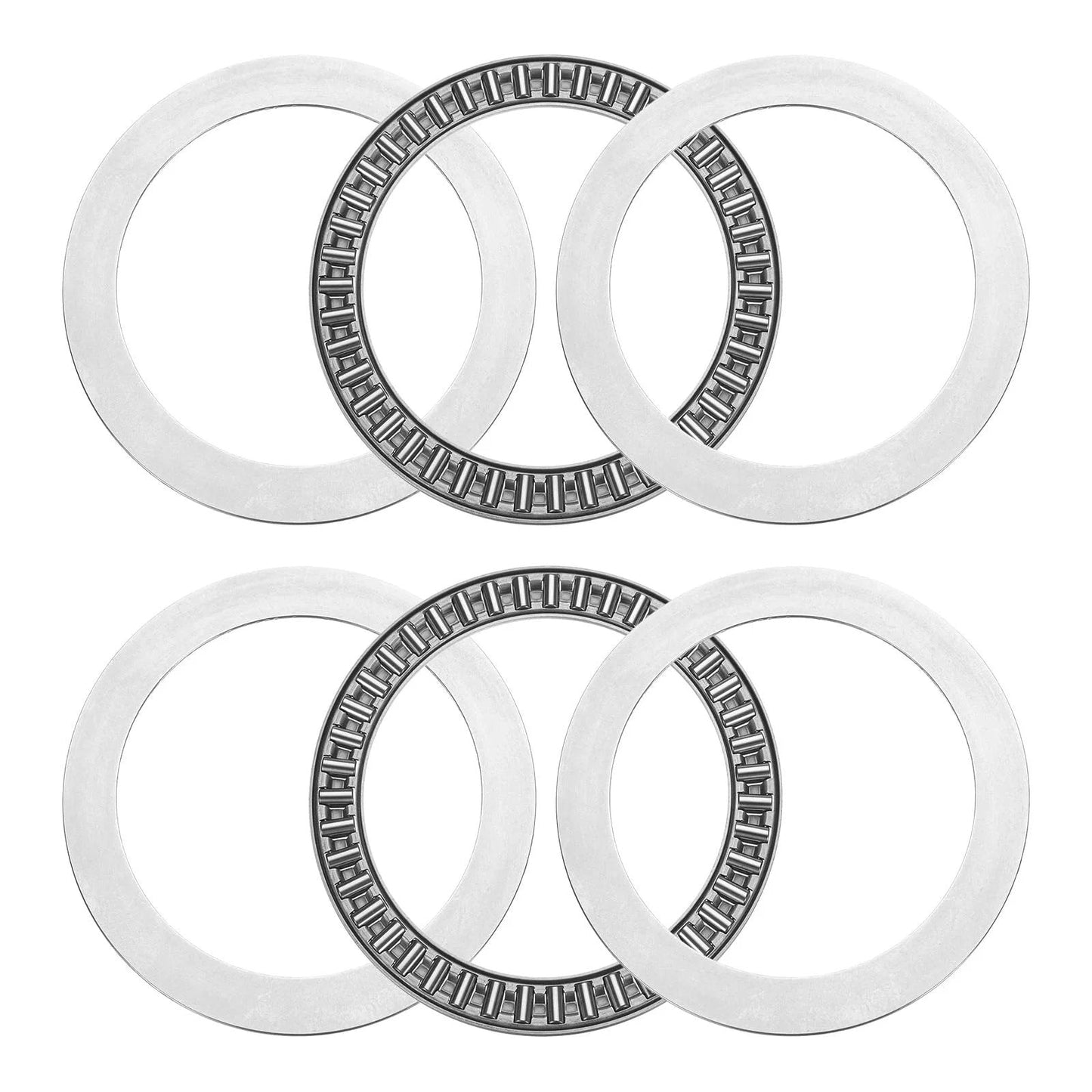 AXK80105 80x104x6mm Thrust Needle Roller Bearing Set With Washers Heat Resistant Chrome Steel Needles for high axial load
