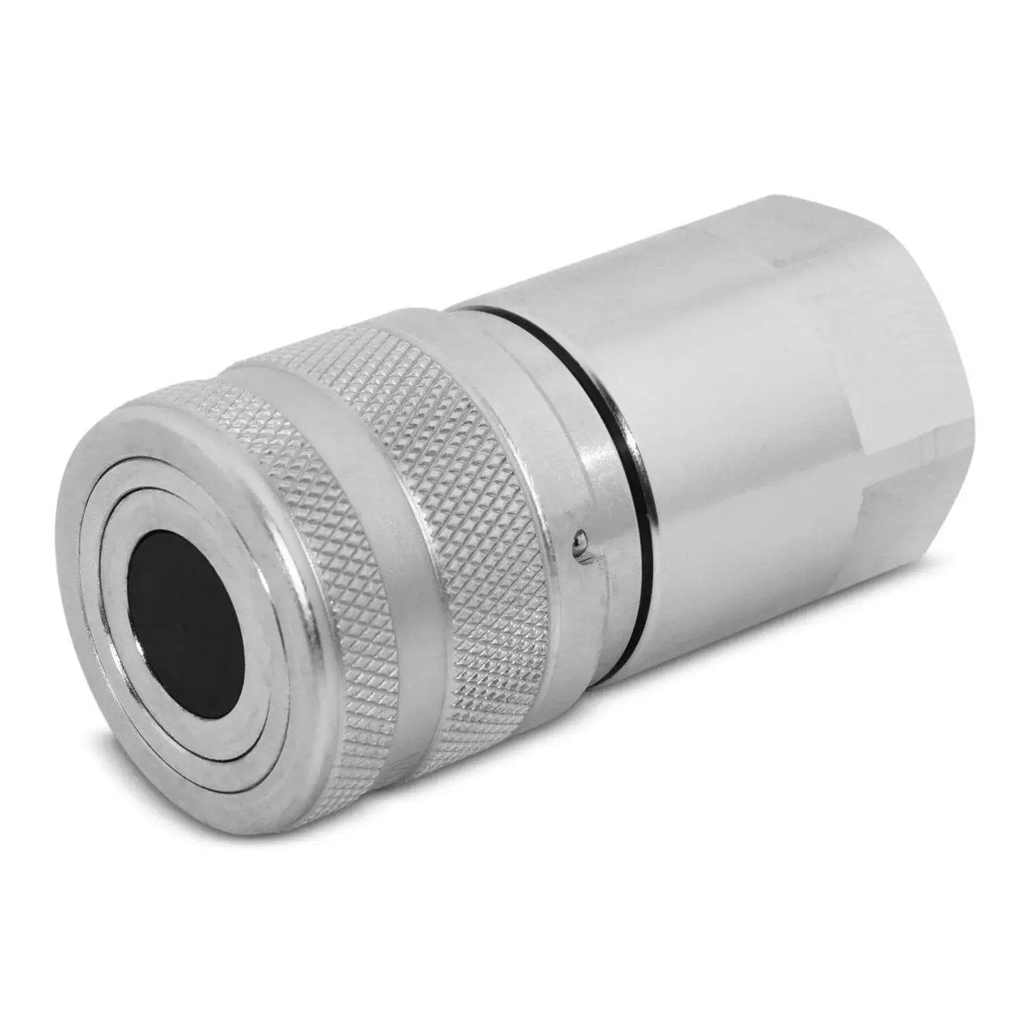High-Flow Flat Face Skid Steer Hydraulic Quick Connect Couplers Set 5/8 In Body By 3/4 In NPT Thread ISO 16028 5076 PSI 39 GPM