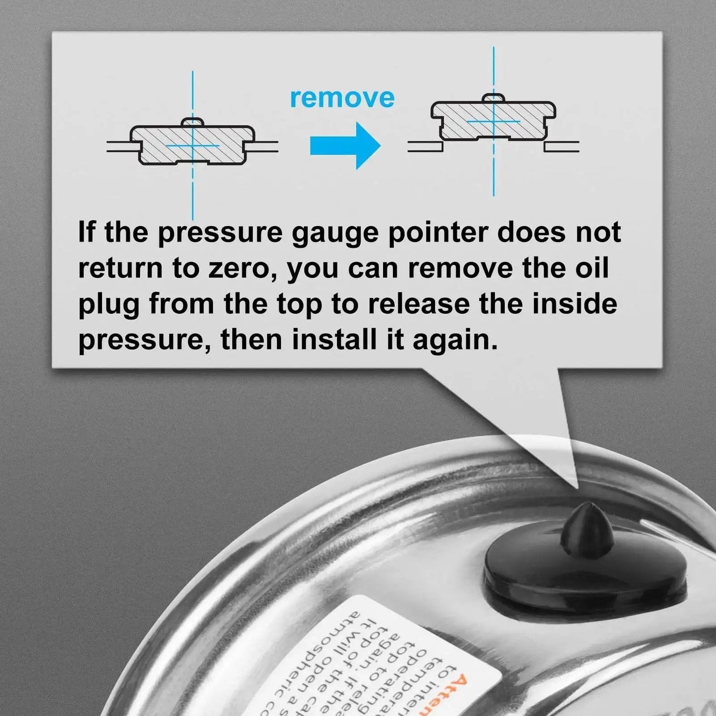 Diagram of oil plug removal for Inline Low Pressure Fuel Gauge For Oil Water And Air With One And A Half Inch Dial Glycerin Filled