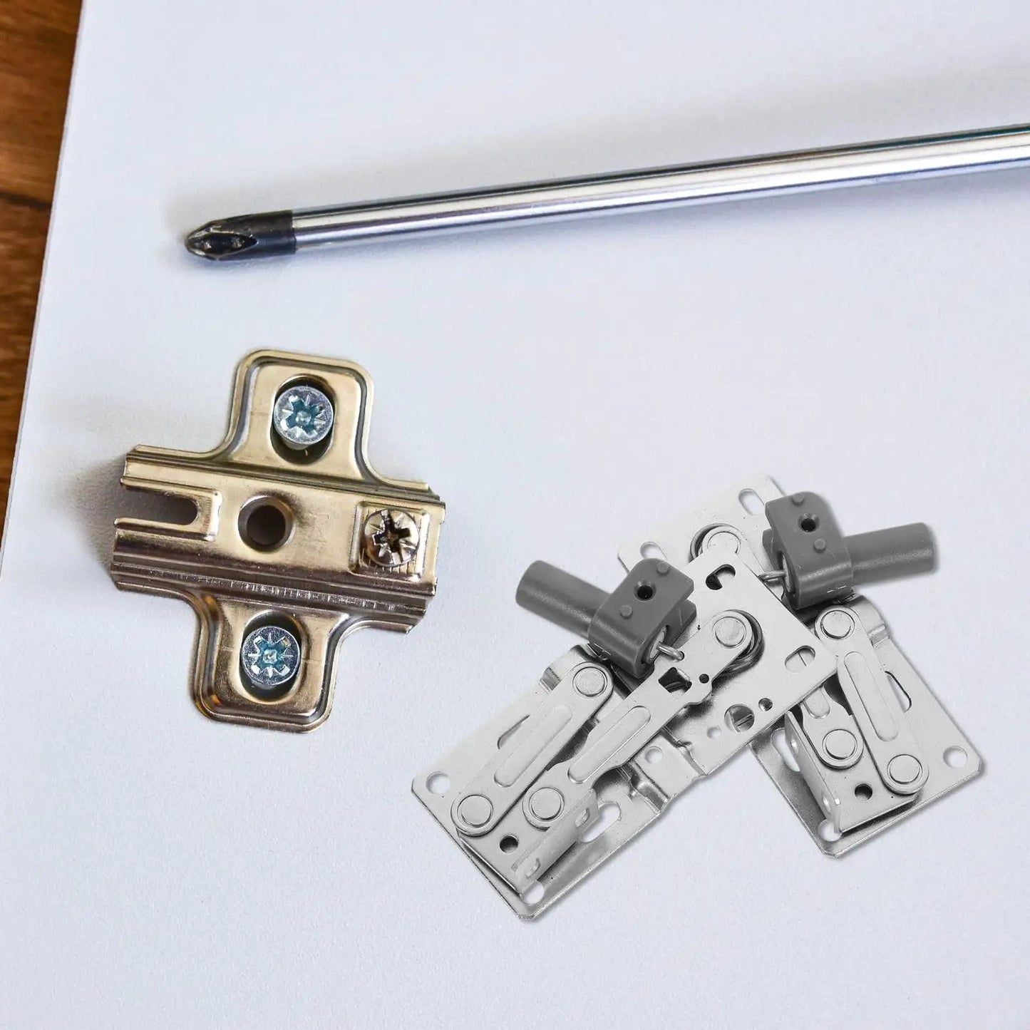 45 Degree Flip Down Soft Close Cabinet Hinges With Spring Damping For Wooden Furniture Doors Hydraulic Pivot Hinges and screws