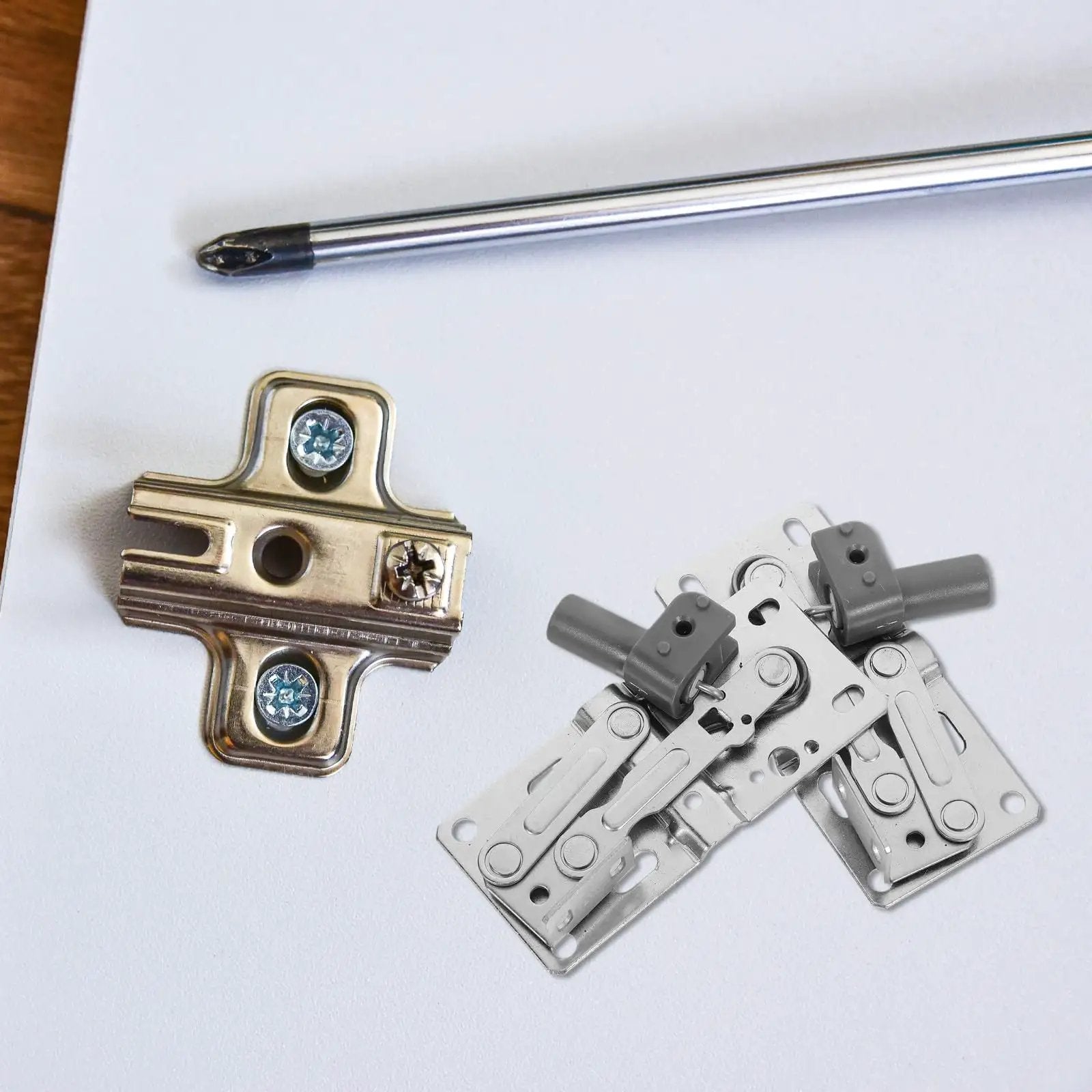 45 Degree Flip Down Soft Close Cabinet Hinges With Spring Damping For Wooden Furniture Doors Hydraulic Pivot Hinges and screws