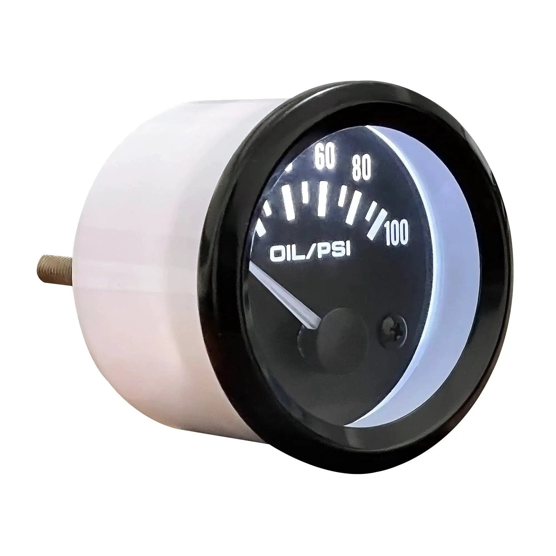 Pro Grade 52mm Oil Pressure Gauge Kit with Sensor for Gearheads in Cars and Trucks 0 to 100 PSI Range 12V DC Power 2 Inch Analog Black Dial